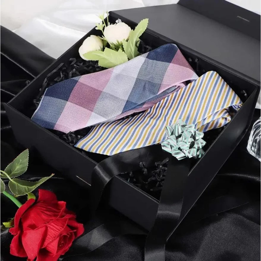 Magnetic Closure Gift Box with Ribbon - Premium Rigid Presentation Box for Jewelry, Cosmetics ect.