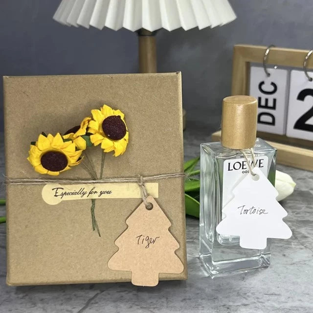 50pcs XMAS Tree Tags + 20m Hemp Rope Kraft Paper Tags for Rustic Wedding, Gift, Holiday Decor