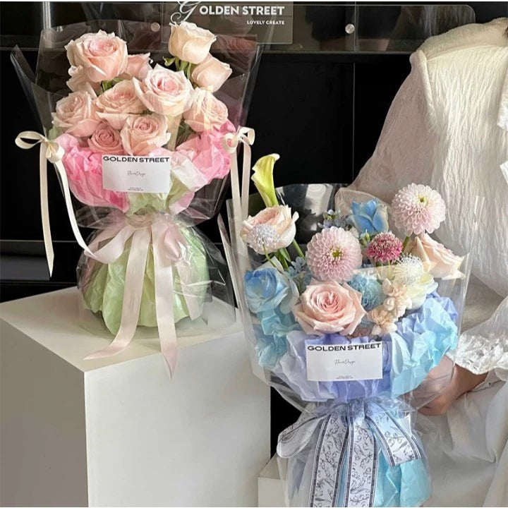 20pcs Gradient Pearlescent Snow Paper - Thick, Hand-Kneaded Paper for Gift Wrapping, Bouquets