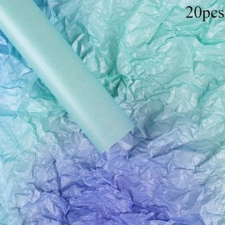 20pcs Gradient Pearlescent Snow Paper - Thick, Hand-Kneaded Paper for Gift Wrapping, Bouquets