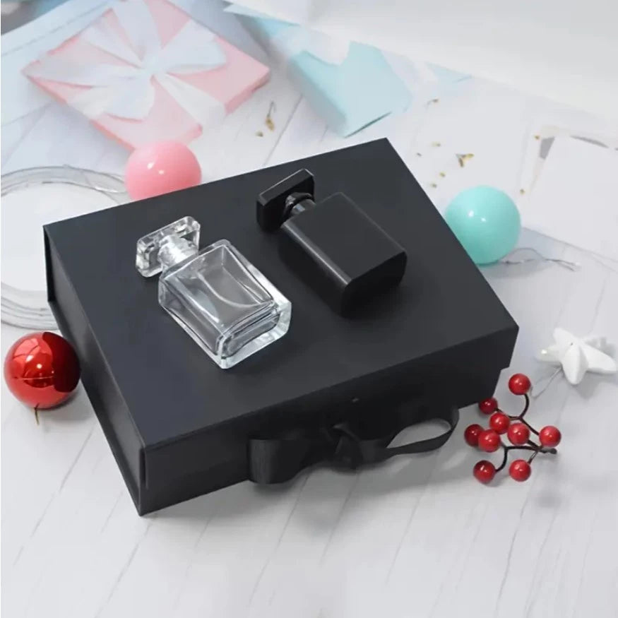 Magnetic Closure Gift Box with Ribbon - Premium Rigid Presentation Box for Jewelry, Cosmetics ect.