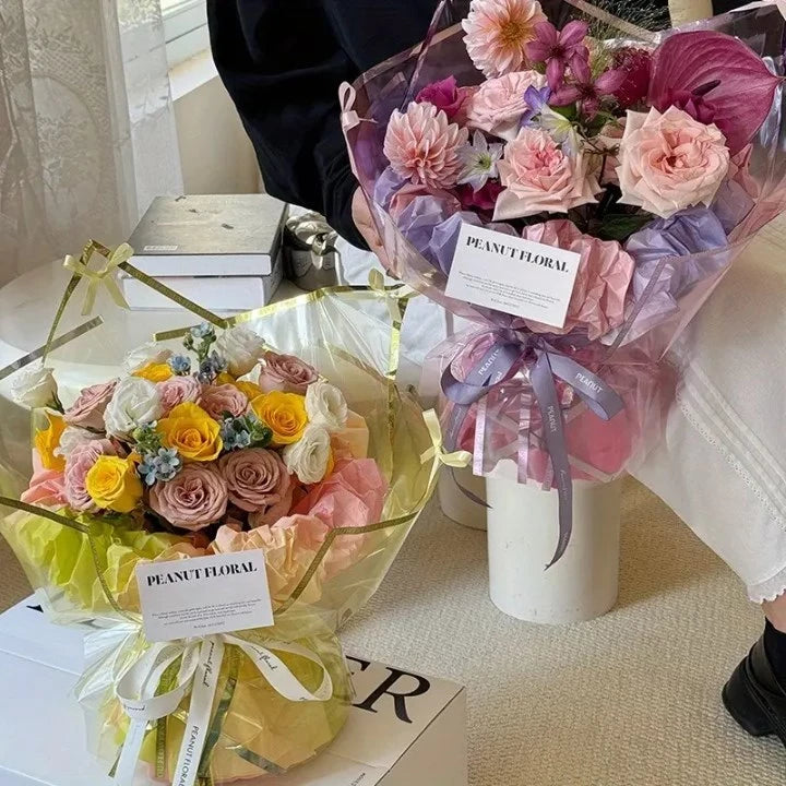 20pcs Gradient Pearlescent Snow Paper - Thick, Hand-Kneaded Paper for Gift Wrapping, Bouquets