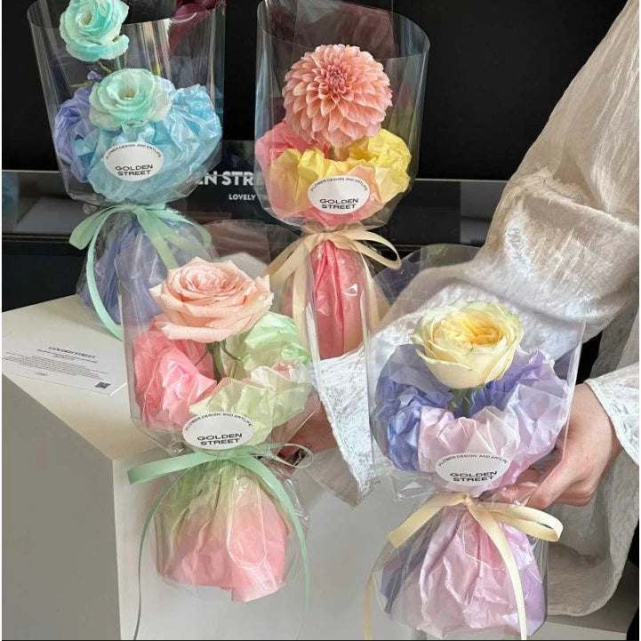 20pcs Gradient Pearlescent Snow Paper - Thick, Hand-Kneaded Paper for Gift Wrapping, Bouquets