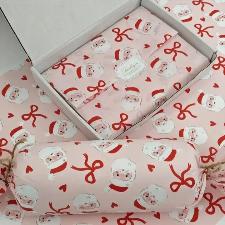 10 Sheets Christmas Japanese Thin Paper - Festive 50x70cm XMAS Gift Wrapping & Party Decorations