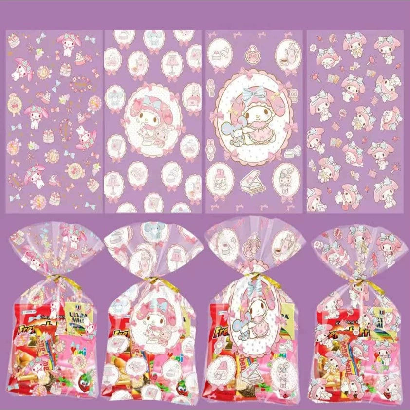 50pcs Cute Sanrio Character OPP bag set for Birthday Party Favors, Stationery, Gifts Bags