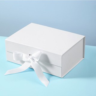 Magnetic Closure Gift Box with Ribbon - Premium Rigid Presentation Box for Jewelry, Cosmetics ect.