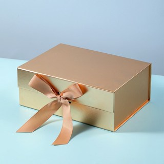 Magnetic Closure Gift Box with Ribbon - Premium Rigid Presentation Box for Jewelry, Cosmetics ect.