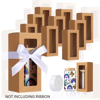 Clear Window Gift Box for 12oz-20oz Tumbler Sublimation Wedding Birthday Xmas Gift Packaging