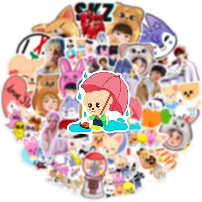 52pcs Stray Kids Stickers Waterproof Vinyl Decals for STAYs, Laptop, Journal, DIY scrapbook stickers