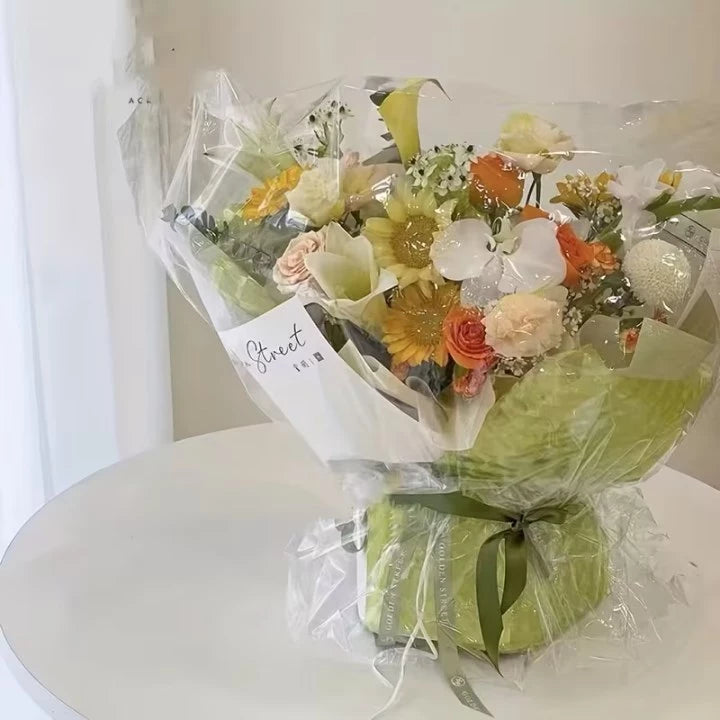 (20pcs-Pack) Transparent Floral Dust Bags / Bouquet Protection Sleeves Dustproof & Waterproof