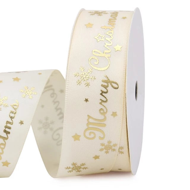 25yards 2.5cm decoration Christmas ribbon gift box gift packaging ribbon cake baking bow