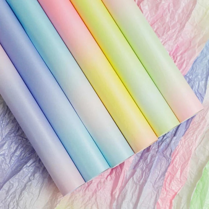 20pcs Gradient Pearlescent Snow Paper - Thick, Hand-Kneaded Paper for Gift Wrapping, Bouquets