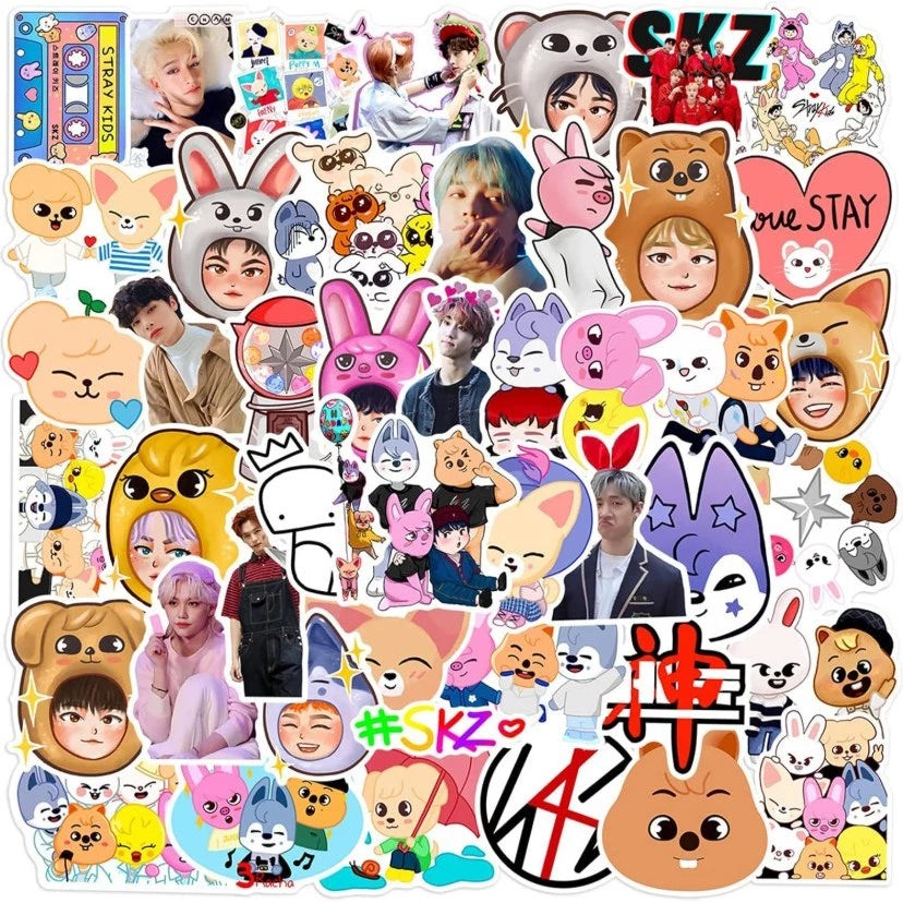 52pcs Stray Kids Stickers Waterproof Vinyl Decals for STAYs, Laptop, Journal, DIY scrapbook stickers