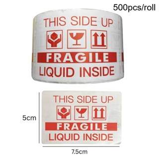 500/120 Pcs label | Roll Packing Warning Sticker Fragile Shipping Mailing Handle with Care Stickers