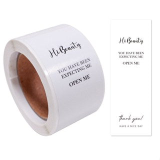 100pcs/Roll 3*9cm Thank you Rectangular Sealing Stickers Labels Gift Box Sealed For Business
