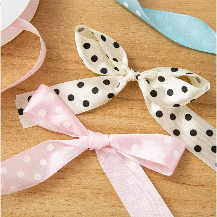 100 Yards/1Roll 2.5cm Polka Dot Ribbon - Colorful perfect for any special occasion, especially Child