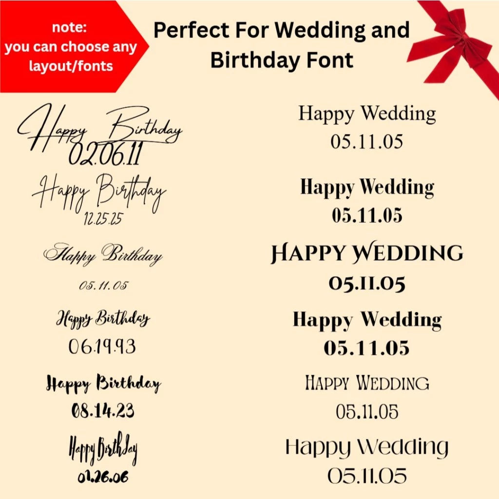 Personalized Foil-Stamped Premium Satin Ribbon for Weddings, Birthdays, Souvenirs, Special Occasions