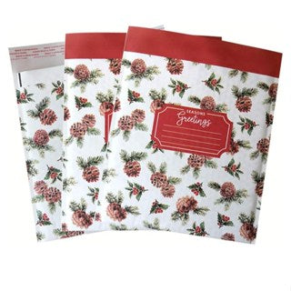 5pcs Christmas Padded Envelopes Xmas Bubble Mailers Padded Self Adhesive Mailers Envelope
