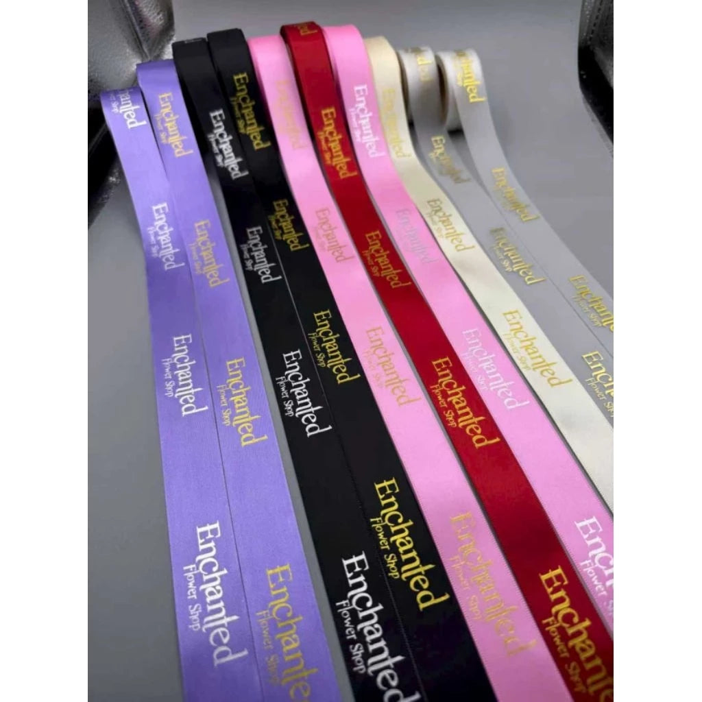 Personalized Foil-Stamped Premium Satin Ribbon for Weddings, Birthdays, Souvenirs, Special Occasions
