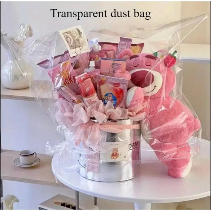 (20pcs-Pack) Transparent Floral Dust Bags / Bouquet Protection Sleeves Dustproof & Waterproof