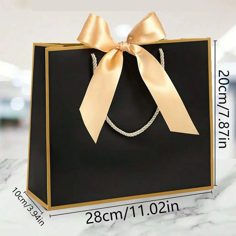 5pcs Luxury Gift Bag with Ribbon Handle | Premium Gift Packaging Box Bag for Gifts, Souvenirs, Party favors