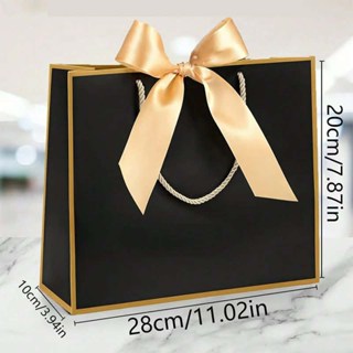 5pcs Luxury Gift Bag with Ribbon Handle | Premium Gift Packaging Box Bag for Gifts, Souvenirs, Party favors