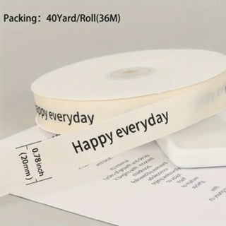 (40 yards) 2.cm Happy Birthday Gross Grain Ribbon, Personalized ribbon, Gross Grain ribbon