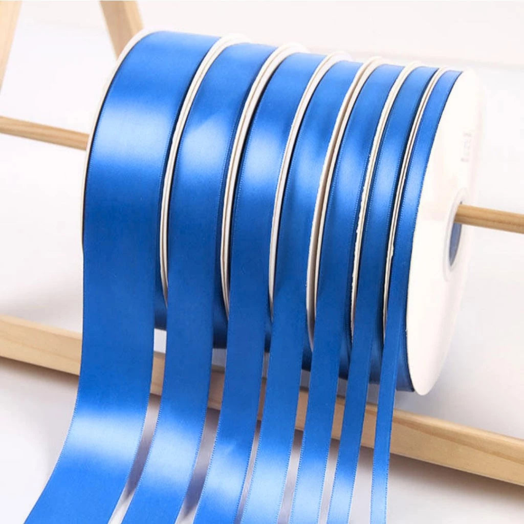 5 Yards Jade Blue High Quality Satin Ribbon Single Face (0.6cm, 1cm, 2cm, 2.5cm, 4cm, 5cm)