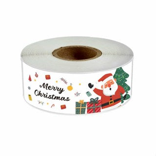 120 pcs/roll red roll Christmas long sticker gift box seal sticker label