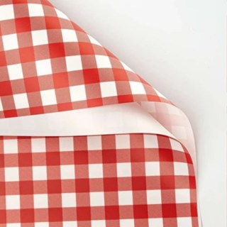 20 Sheets | Checkered Wrapping Paper for Flowers, Perfect for Trendy Bouquets Waterproof