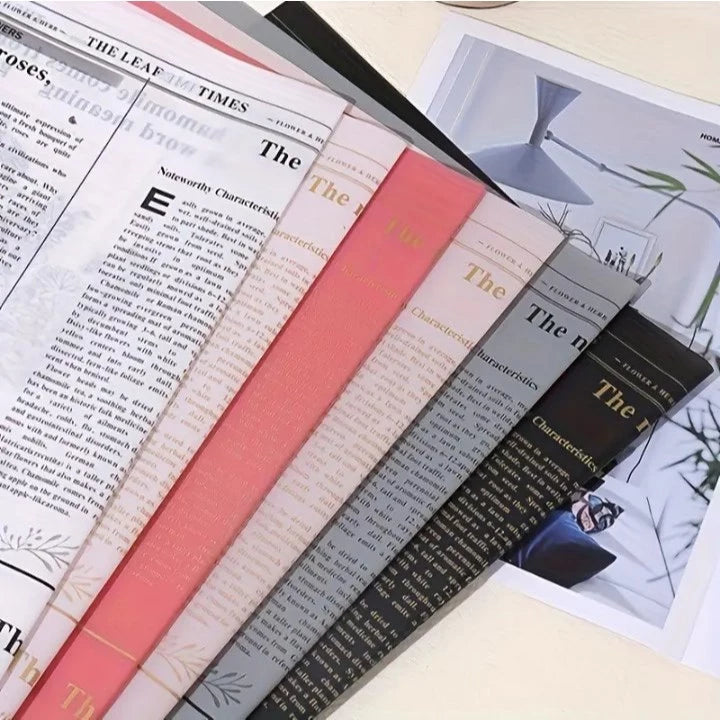 20PCS Vintage Newspaper Style Flower Wrapping - Waterproof Vintage Bouquet Gift Wrapping