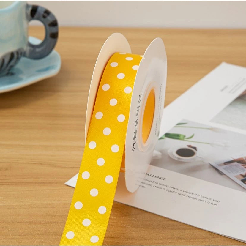 100 Yards/1Roll 2.5cm Polka Dot Ribbon - Colorful perfect for any special occasion, especially Child