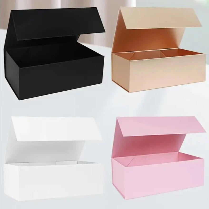 Portable Gift Box with Magnetic Closure - Flip Top Folding Hard Case for Jewelry, Gifts, Keepsakes