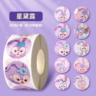 500pcs/roll Sanrio Sticker Cartoon Hello Kitty Kuromi Stickers Kawaii Melody Cute Laptop Decals Book