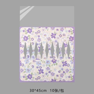 10pcs Round Flower Wrapping Paper in Clear Plastic Ideal for Valentine'S Day, Women'S Day, Anniv etc