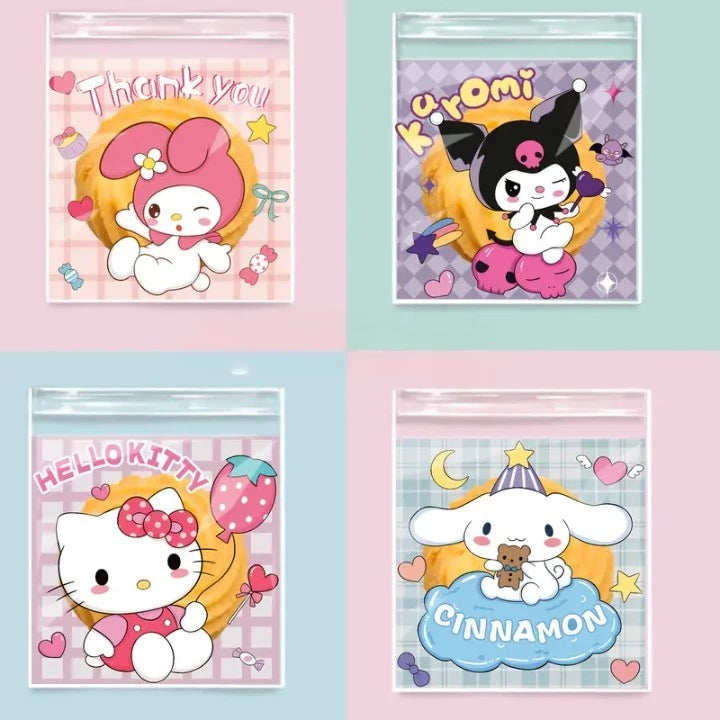 50pcs Cute Sanrio Character OPP bag set for Birthday Party Favors, Stationery, Gifts Bags