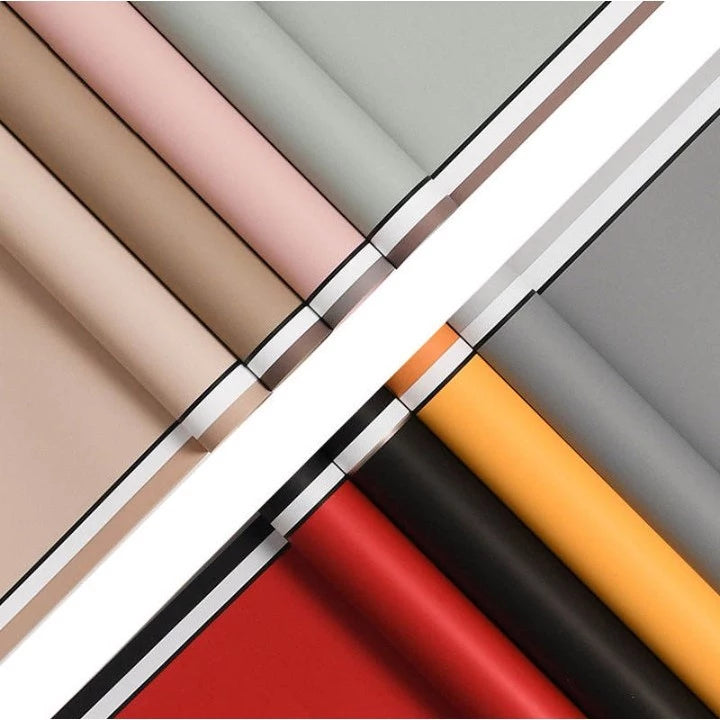 20pcs 58*58cm Floral Wrapping Paper, Border Stripe Design, Waterproof for Bouquet Gift Wrapping