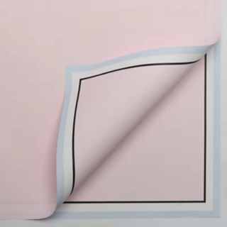 20pcs 58*58cm Floral Wrapping Paper, Border Stripe Design, Waterproof for Bouquet Gift Wrapping