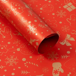 (20pcs) 57x57 Christmas Flower Snowflake Gift Wrapping Paper XMAS