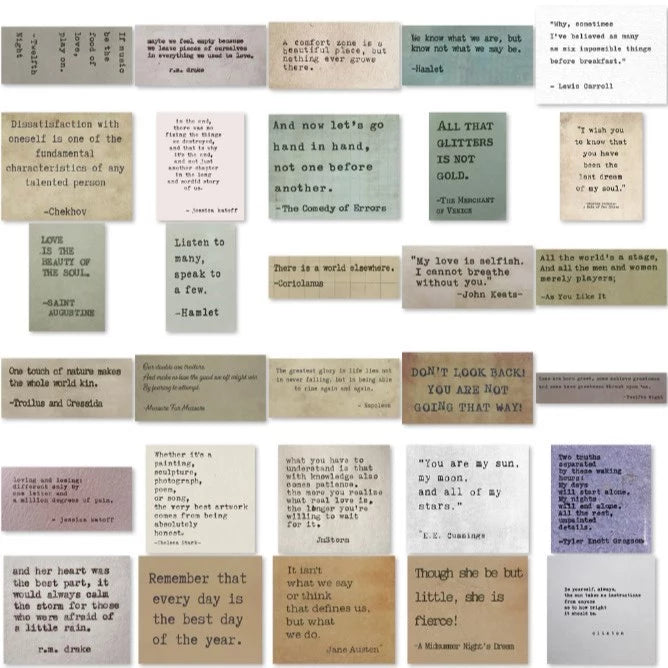 60pcs Retro Inspirational Quote Stickers - Waterproof Stickers for Water Bottle note books