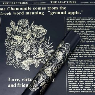 20PCS Vintage Newspaper Style Flower Wrapping - Waterproof Vintage Bouquet Gift Wrapping