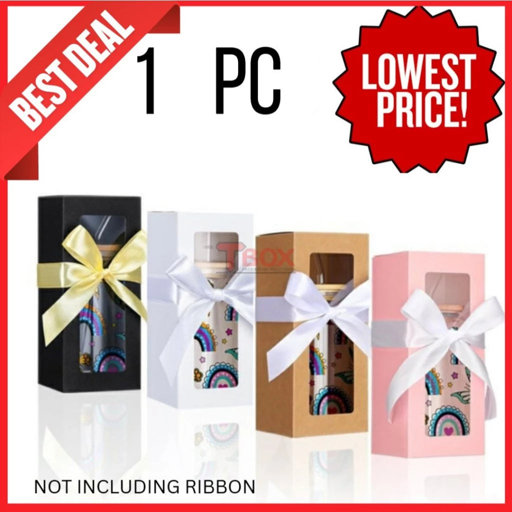 Clear Window Gift Box for 12oz-20oz Tumbler Sublimation Wedding Birthday Xmas Gift Packaging