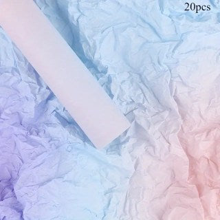 20pcs Gradient Pearlescent Snow Paper - Thick, Hand-Kneaded Paper for Gift Wrapping, Bouquets
