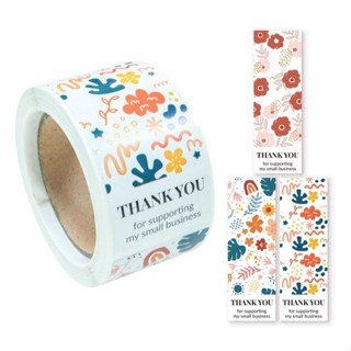 100pcs/Roll 3*9cm Thank you Rectangular Sealing Stickers Labels Gift Box Sealed For Business