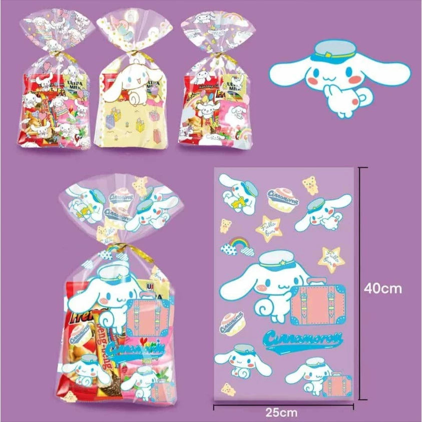 50pcs Cute Sanrio Character OPP bag set for Birthday Party Favors, Stationery, Gifts Bags