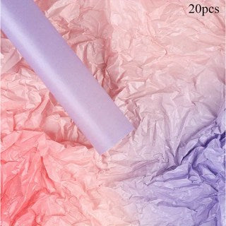 20pcs Gradient Pearlescent Snow Paper - Thick, Hand-Kneaded Paper for Gift Wrapping, Bouquets