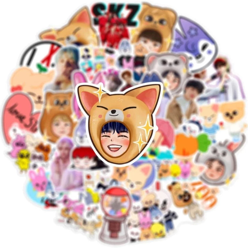 52pcs Stray Kids Stickers Waterproof Vinyl Decals for STAYs, Laptop, Journal, DIY scrapbook stickers