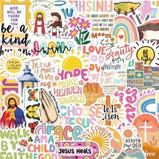 Jesus Bible Phrase Slang Stickers - Classical Wisdom Words Waterproof Doodle Stickers