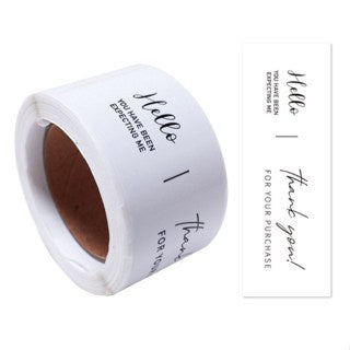 100pcs/Roll 3*9cm Thank you Rectangular Sealing Stickers Labels Gift Box Sealed For Business