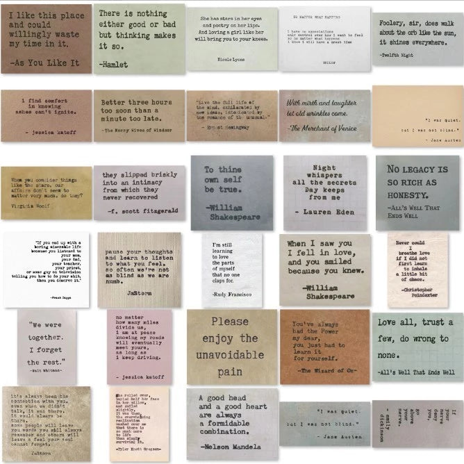 60pcs Retro Inspirational Quote Stickers - Waterproof Stickers for Water Bottle note books